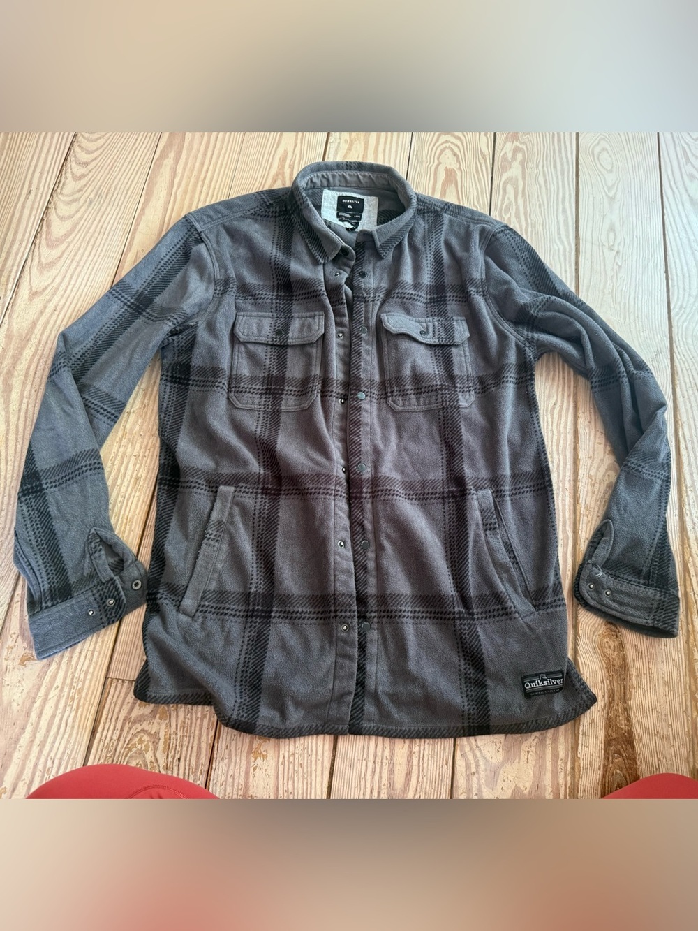 Quiksilver Men's Plaid Fleece Shirt Jacket Size Large